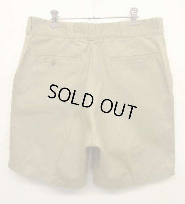 画像7: 80'S FINESILVER コットン/ポリ チノショーツ ベージュ SCOVILL製ジップ USA製 (DEADSTOCK)