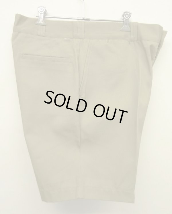 画像6: 80'S FINESILVER コットン/ポリ チノショーツ ベージュ SCOVILL製ジップ USA製 (DEADSTOCK)