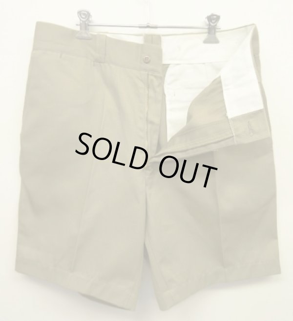 画像2: 80'S FINESILVER コットン/ポリ チノショーツ ベージュ SCOVILL製ジップ USA製 (DEADSTOCK)