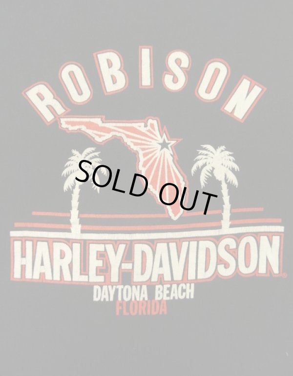 画像7: 80'S HARLEY DAVIDSON "SOUTHERN SPORTSWEAR INC" シングルステッチ 両面プリント 半袖 Tシャツ ブラック USA製 (VINTAGE)