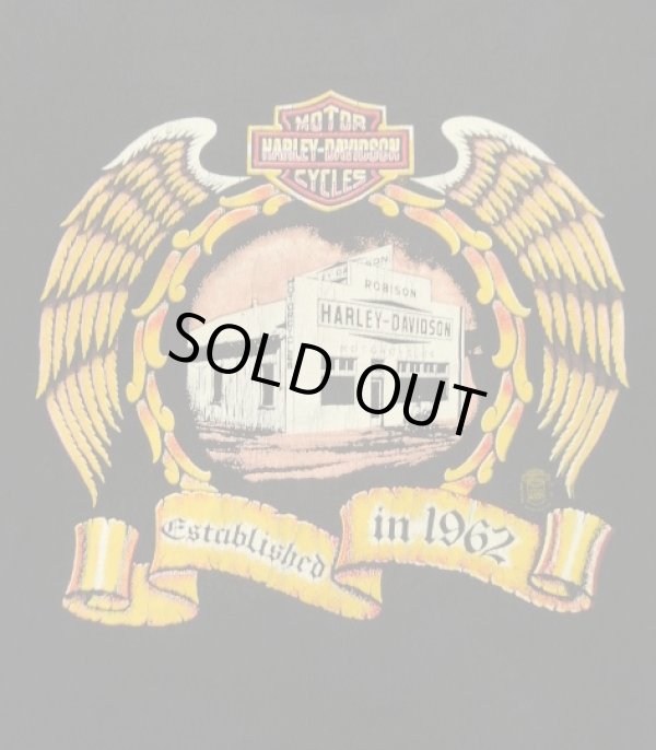 画像4: 80'S HARLEY DAVIDSON "SOUTHERN SPORTSWEAR INC" シングルステッチ 両面プリント 半袖 Tシャツ ブラック USA製 (VINTAGE)
