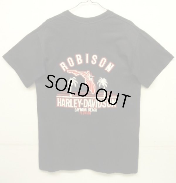 画像6: 80'S HARLEY DAVIDSON "SOUTHERN SPORTSWEAR INC" シングルステッチ 両面プリント 半袖 Tシャツ ブラック USA製 (VINTAGE)