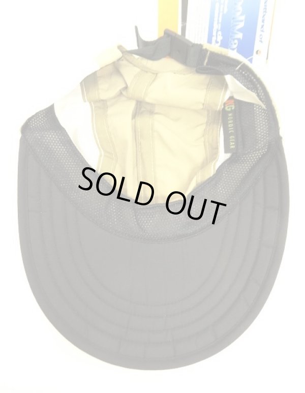 画像5: 90'S NORDIC GEAR "SUPPLEX NYLON" サイドメッシュ ロングビル キャップ ベージュ/ブラック USA製 (DEADSTOCK)