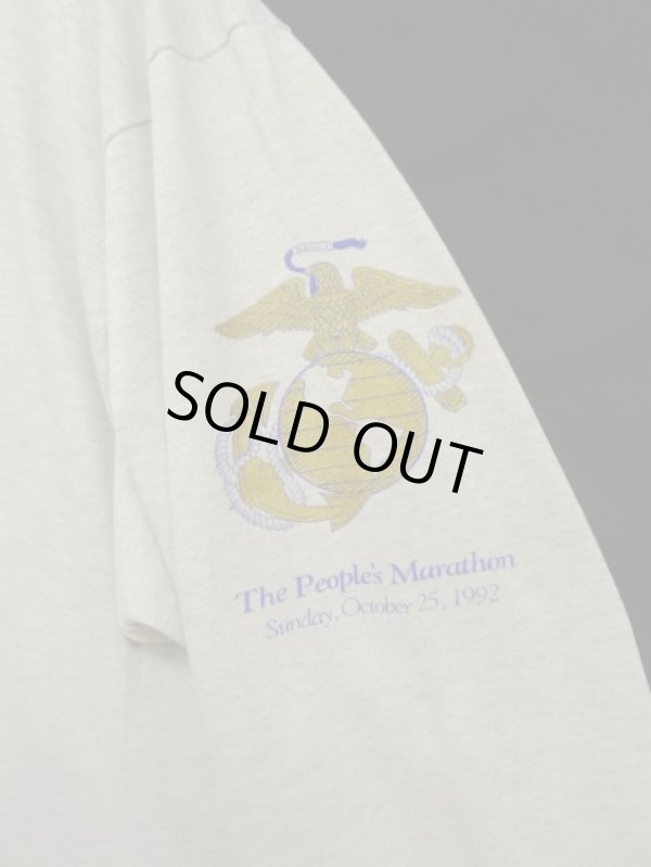 画像5: 90'S アメリカ軍 USMC "USMC MARATHON 1992" 長袖 Tシャツ グレー USA製 (VINTAGE)