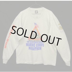 画像: 90'S アメリカ軍 USMC "USMC MARATHON 1992" 長袖 Tシャツ グレー USA製 (VINTAGE)