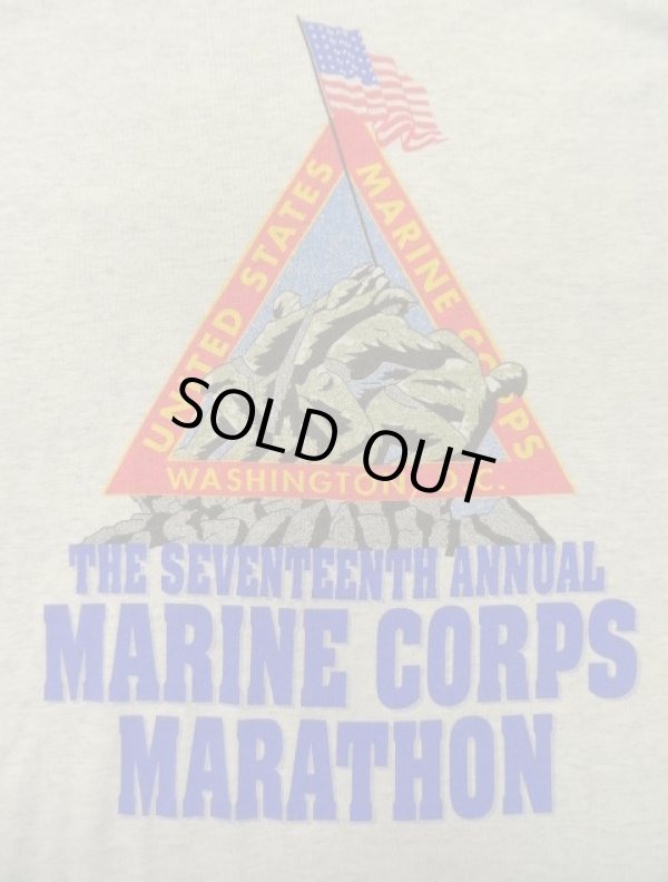 画像3: 90'S アメリカ軍 USMC "USMC MARATHON 1992" 長袖 Tシャツ グレー USA製 (VINTAGE)