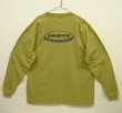 画像1: 90'S PATAGONIA 黒タグ オーバルロゴ バックプリント 長袖 Tシャツ ピスタチオ USA製 (VINTAGE)