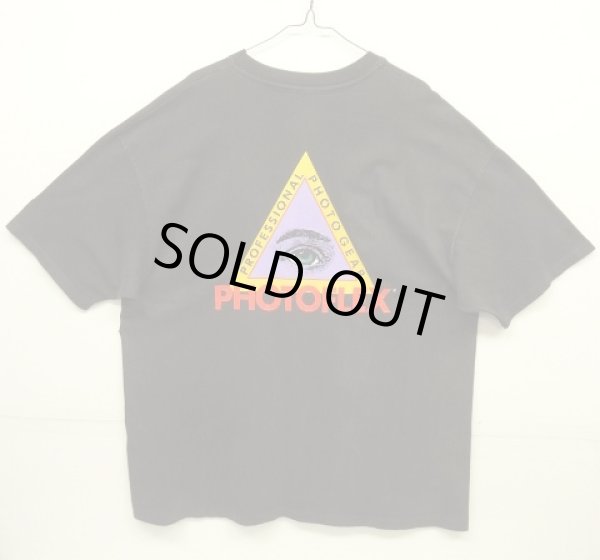 画像1: 90'S PHOTOFLEX シングルステッチ  両面プリント 半袖 Tシャツ ブラック USA製 (VINTAGE)