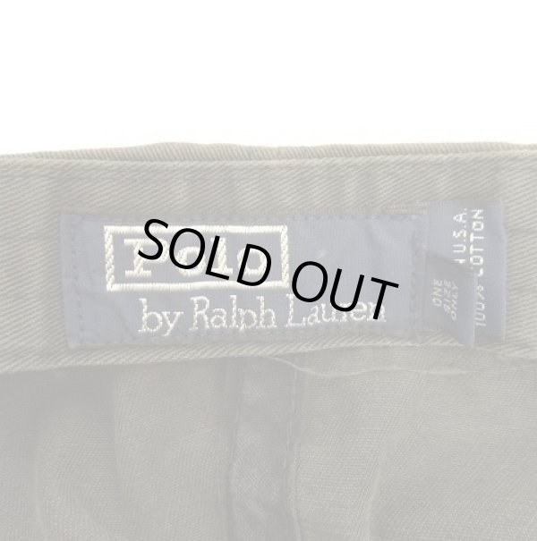 画像6: 90'S RALPH LAUREN "POLO SPORT" レザーロゴ ベースボールキャップ ブラック USA製 (VINTAGE)