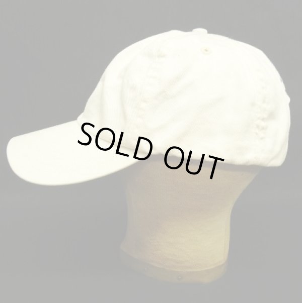 画像3: 90'S RALPH LAUREN ロゴ刺繍 ベースボールキャップ ホワイト USA製 (VINTAGE)