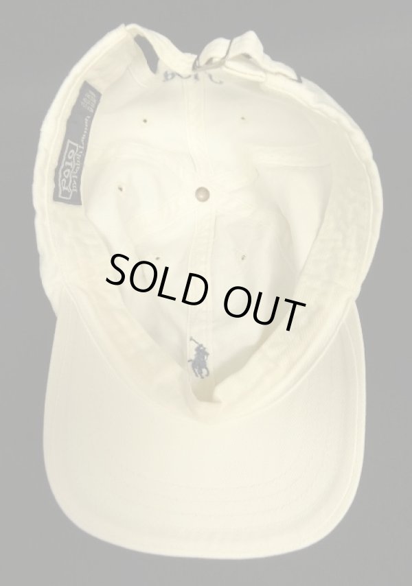 画像5: 90'S RALPH LAUREN ロゴ刺繍 ベースボールキャップ ホワイト USA製 (VINTAGE)