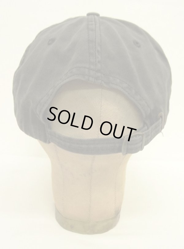 画像4: 90'S RALPH LAUREN "POLO SPORT" レザーロゴ ベースボールキャップ ブラック USA製 (VINTAGE)