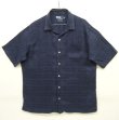 画像1: 90'S RALPH LAUREN "CALDWELL" リネン/コットン 半袖 オープンカラーシャツ ジャガードチェック (VINTAGE)