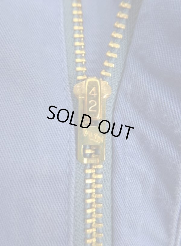 画像3: 80'S LL Bean ツープリーツ チノショーツ ブルー 42TALONジップ USA製 (VINTAGE)