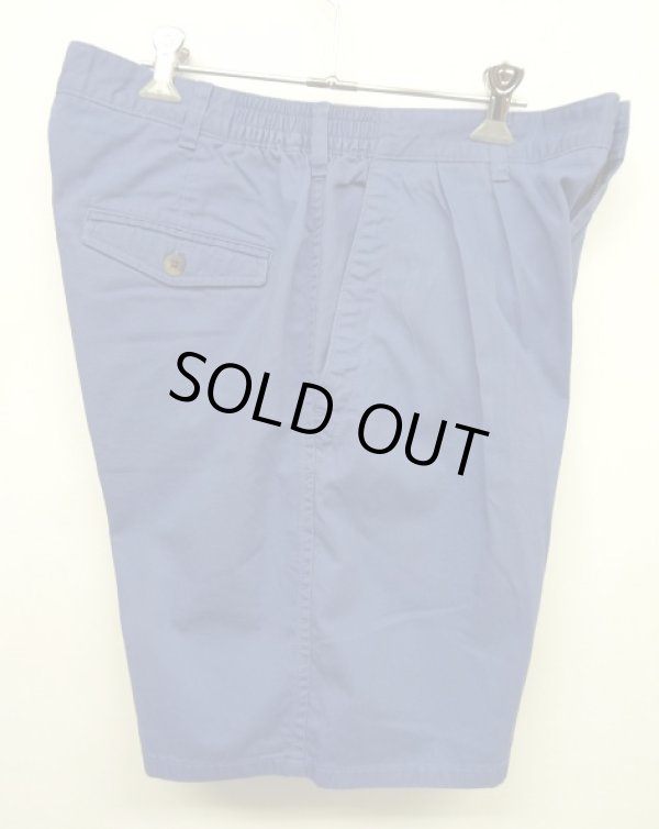 画像5: 80'S LL Bean ツープリーツ チノショーツ ブルー 42TALONジップ USA製 (VINTAGE)