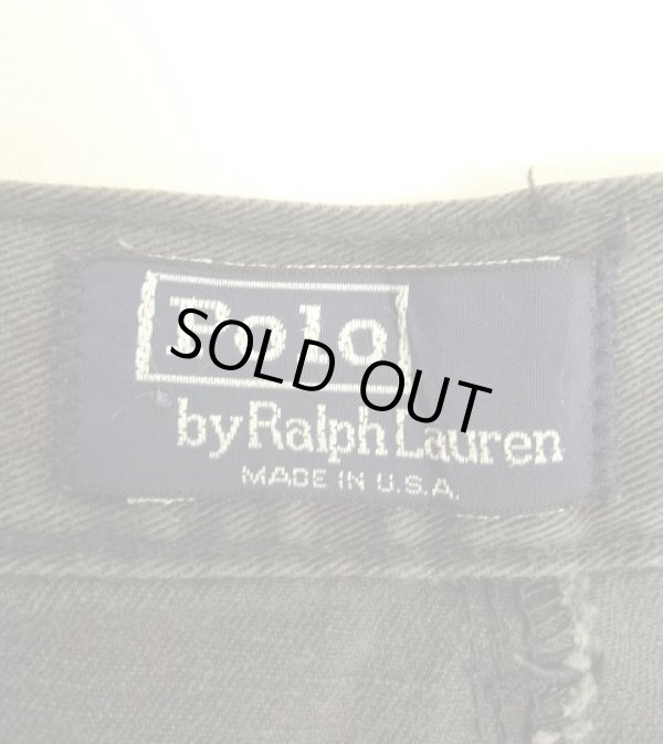 画像2: 80'S RALPH LAUREN ツープリーツ チノショーツ ブラック USA製 (VINTAGE)