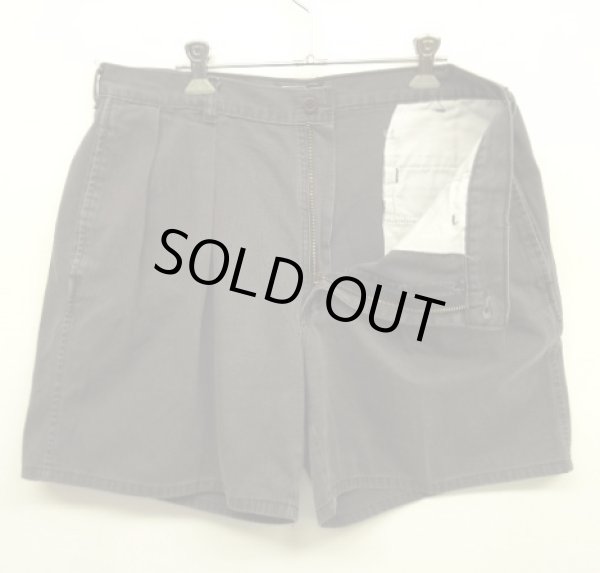 画像4: 80'S RALPH LAUREN ツープリーツ チノショーツ ブラック USA製 (VINTAGE)