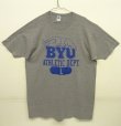 画像1: 90'S RUSSELL ATHLETIC "BYU ATHLETIC DEPT" シングルステッチ 半袖 Tシャツ 杢グレー USA製 (VINTAGE)