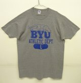 画像: 90'S RUSSELL ATHLETIC "BYU ATHLETIC DEPT" シングルステッチ 半袖 Tシャツ 杢グレー USA製 (VINTAGE)