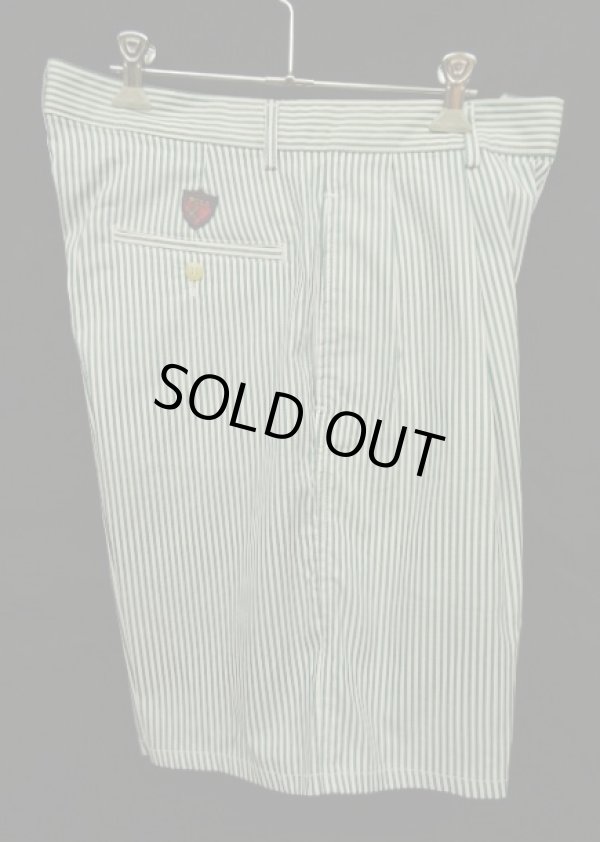 画像5: 90'S RALPH LAUREN ツープリーツ ショーツ TALONジップ ストライプ USA製 (DEADSTOCK)