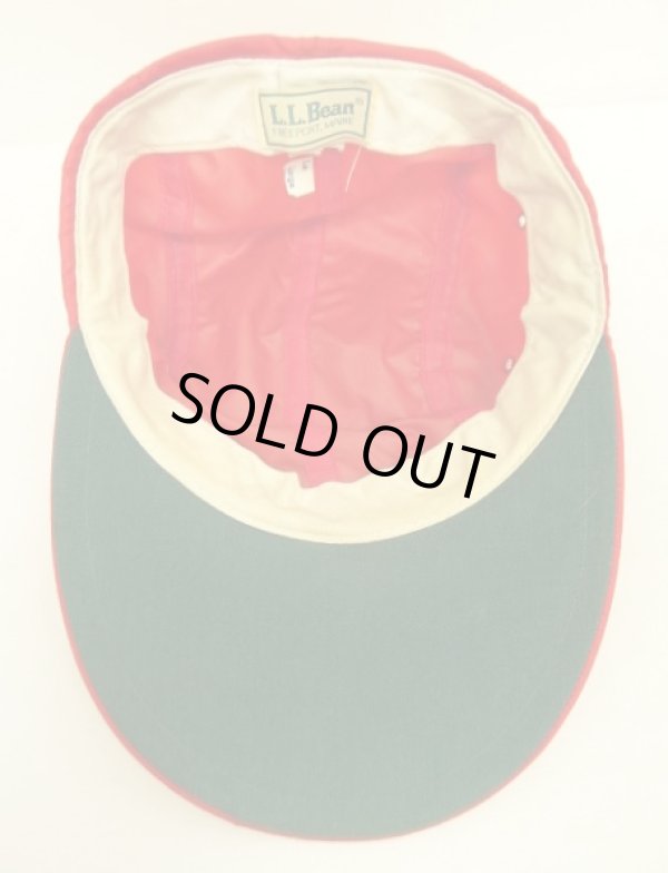 画像5: 80'S LL Bean ナイロン ロングビル キャップ レッド USA製 (DEADSTOCK)