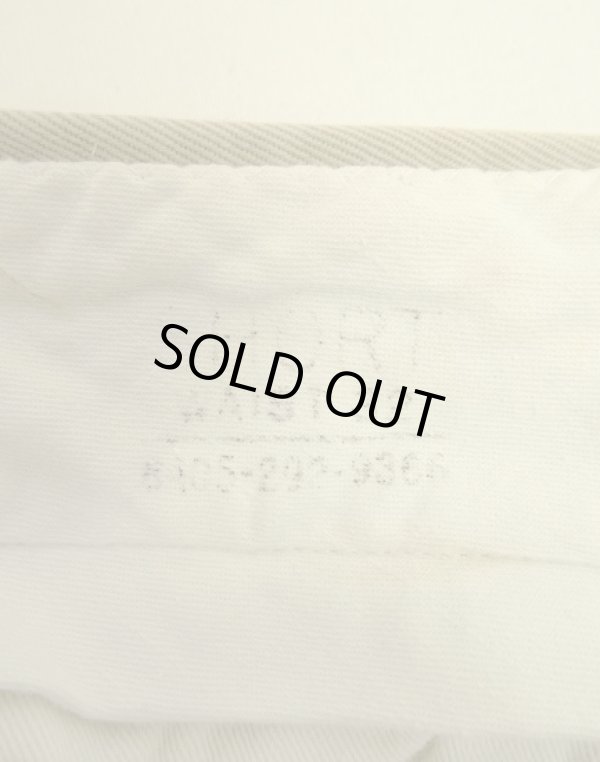 画像2: 50'S アメリカ軍 US ARMY コットン100% プリーツ入り チノショーツ RAPIDアルミジップ (VINTAGE)