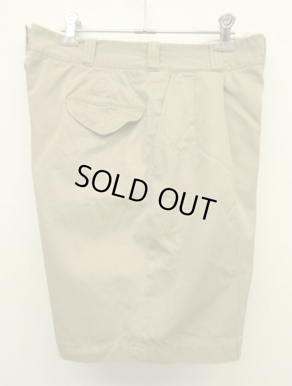 画像6: 50'S アメリカ軍 US ARMY コットン100% プリーツ入り チノショーツ RAPIDアルミジップ (VINTAGE)