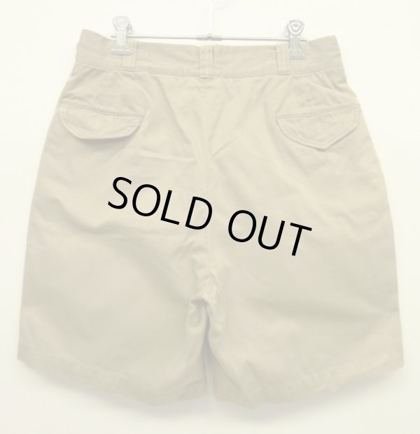 画像7: 50'S アメリカ軍 US ARMY コットン100% プリーツ入り チノショーツ RAPIDアルミジップ (VINTAGE)