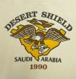 画像3: 90'S DESERT SHIELD 染み込み両面プリント シングルステッチ 半袖 Tシャツ ホワイト USA製 (VINTAGE)