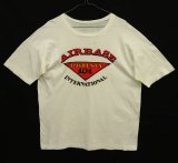 画像: 80'S AIRBASE INTERNATIONAL 染み込みプリント シングルステッチ 半袖 Tシャツ ホワイト (VINTAGE)