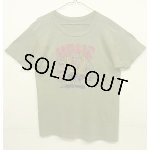 画像: 80'S アメリカ軍 USMC シングルステッチ 半袖 Tシャツ オリーブ (VINTAGE)
