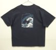 画像1: 90'S PATAGONIA 北斎波プリント BENEFICIAL T'S 半袖Tシャツ ネイビー USA製 (VINTAGE)