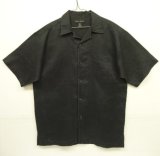 画像: GODBODY COLLECTION リネン 半袖 オープンカラーシャツ ブラック (VINTAGE)