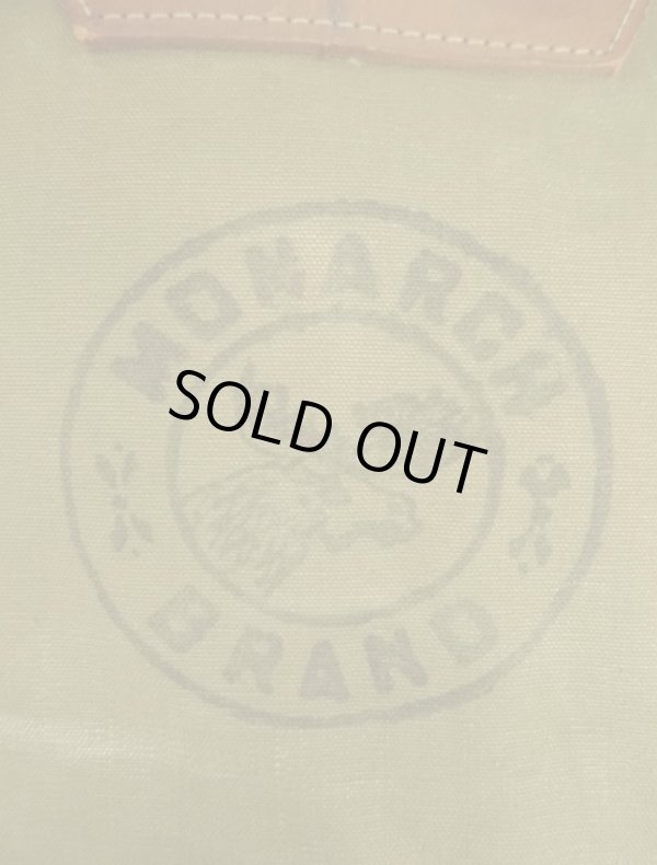 画像2: 50'S MONARCH BRAND "B.S.A." ヘビーキャンバス/レザー バックパック オリーブ (VINTAGE)