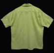 画像5: 60'S LANCER レーヨンジャガード 半袖 オープンカラーシャツ ライトグリーン USA製 (VINTAGE)