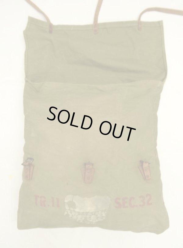 画像5: 50'S MONARCH BRAND "B.S.A." ヘビーキャンバス/レザー バックパック オリーブ (VINTAGE)