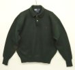 画像1: 90'S RALPH LAUREN ラムウール ニットポロシャツ ダークグリーン (VINTAGE)