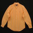 画像1: 90'S RALPH LAUREN オックスフォード 長袖 BDシャツ ストライプ (VINTAGE)