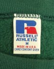 画像2: 90'S RUSSELL ATHLETIC 前Vガゼット付き クルーネック スウェットシャツ グリーン USA製 (VINTAGE)