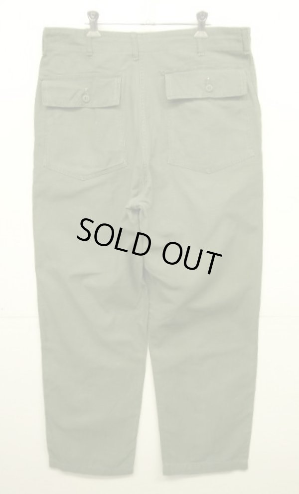 画像6: 60'S アメリカ軍 US ARMY "OG107" 平ボタン コットンサテン ベイカーパンツ W36L33 (VINTAGE)