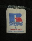 画像2: 90'S RUSSELL ATHLETIC 前Vガゼット付き クルーネック スウェットシャツ ブラック USA製 (VINTAGE)