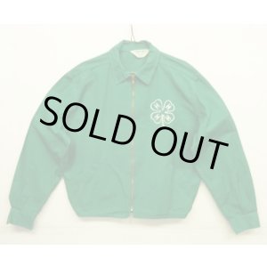 画像: 60'S OFFICIAL 4H CLUB コットン ドリズラージャケット COATS CLARKジップ (VINTAGE)