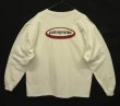 画像1: 90'S PATAGONIA 黒タグ オーバルロゴ バックプリント 長袖 Tシャツ ホワイト USA製 (VINTAGE)