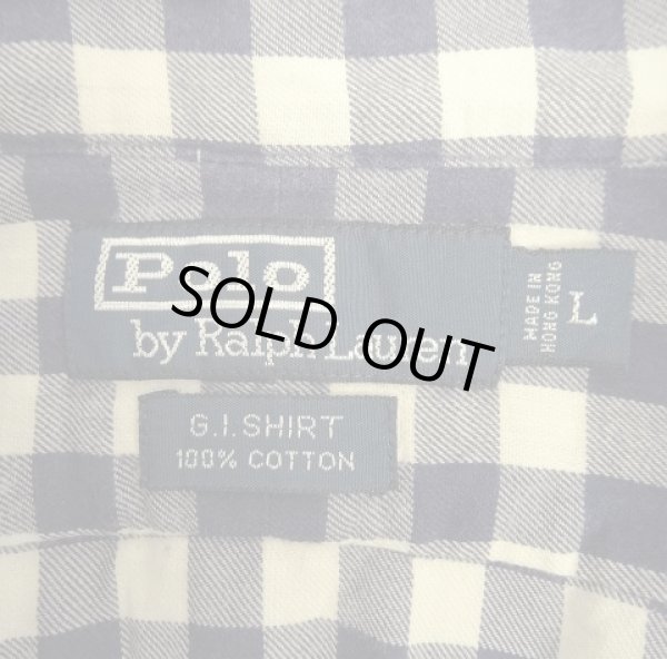 画像2: 90'S RALPH LAUREN "G.I.SHIRT" コットン 長袖 フランネルシャツ ギンガムチェック (VINTAGE)