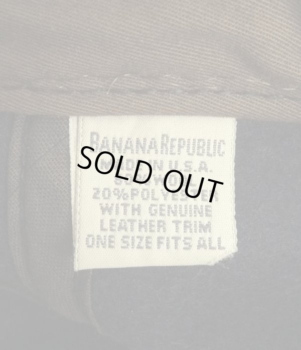 画像6: 90'S BANANA REPUBLIC 旧タグ ウール/レザー キャップ USA製 (DEADSTOCK)