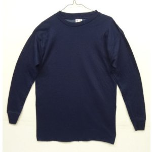 画像: 80'S MEDALIST-ALLEN A "2LAYER FABRIC" クルーネック 長袖 Tシャツ ネイビー USA製 (VINTAGE)