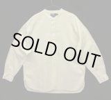 画像: 90'S RALPH LAUREN "BRODIE" コットンピケ マチ付き 長袖 ノーカラーシャツ ホワイト (VINTAGE)