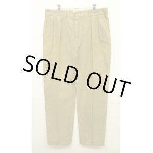 画像: 90'S RALPH LAUREN ツープリーツ モールスキンパンツ タン USA製 (VINTAGE)