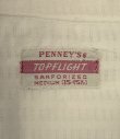 画像2: 50'S PENNEYS "TOPFLIGHT" コットン オープンカラーシャツ ホワイト (VINTAGE)