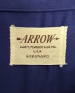 画像2: 50'S ARROW "GABANARO" レーヨン オープンカラーシャツ ネイビー (VINTAGE)